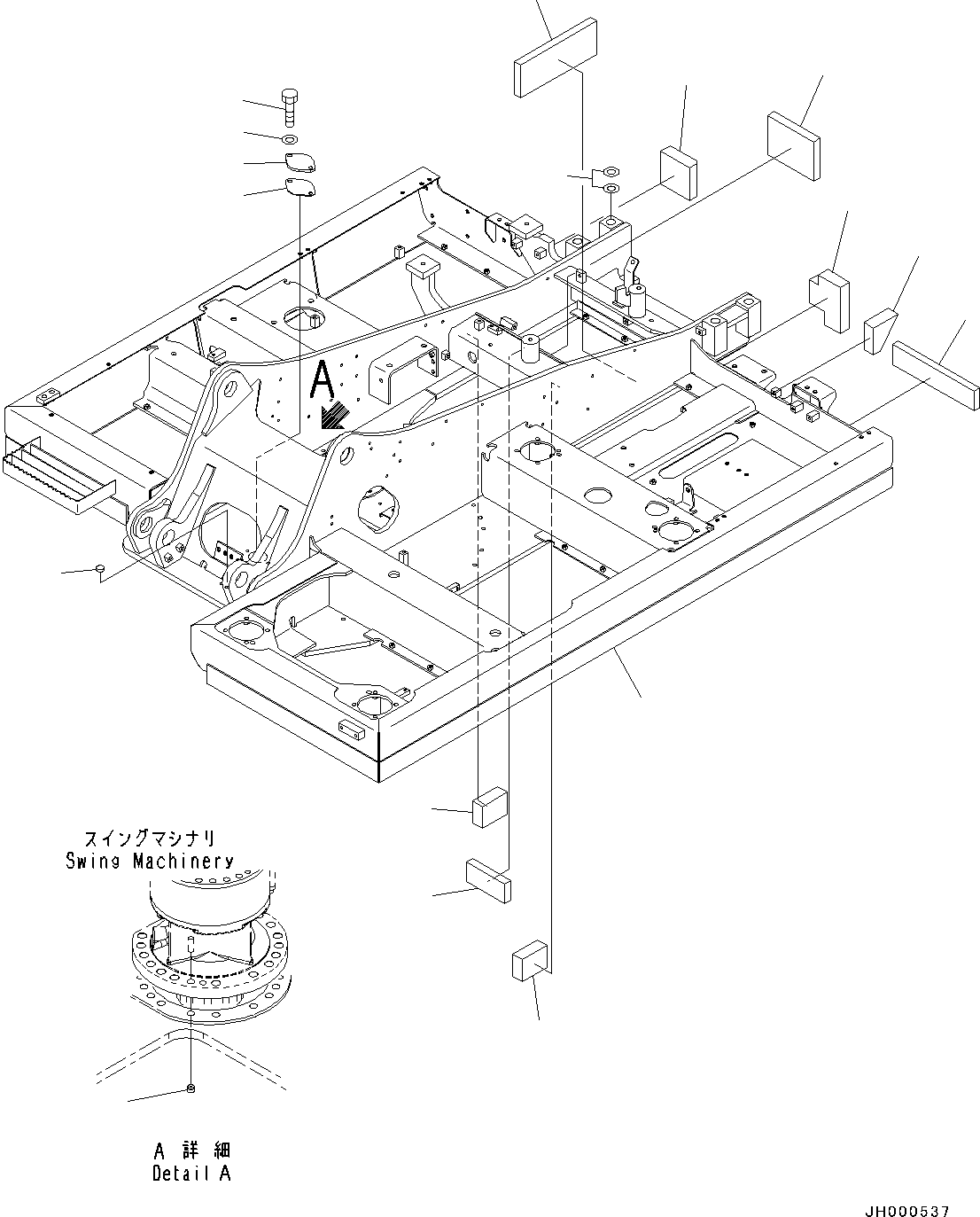 Excavators Komatsu / PC130-8 S/N 80001-UP(0000114c) / Revolving Frame (#80001-83401)(J001001 : J1110-004001)