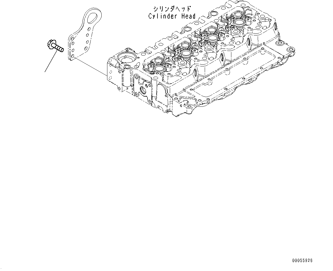 Engines Komatsu / SAA4D107E-1AA S/N 26513014-UP (For D39EX-22/D39PX-22)(0000117c) / Lifting Bracket Mounting, Bolt (#26513014-)(A001001 : ALA10-001001)