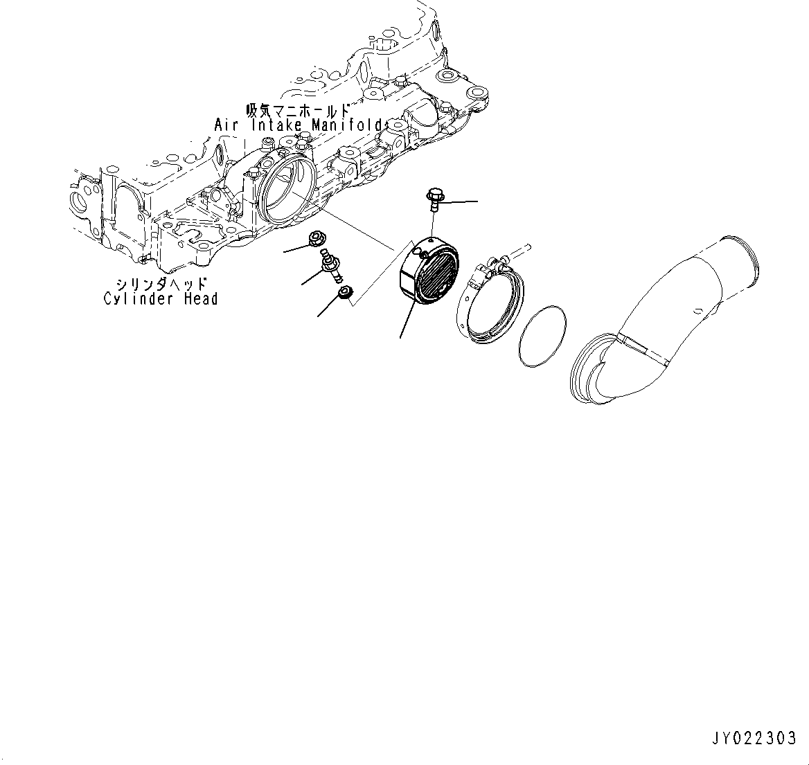 Engines Komatsu / SAA4D107E-1AA S/N 26513014-UP (For D39EX-22/D39PX-22)(0000117c) / Air Intake Heater (#26513014-)(A008001 : AAH00-001001)