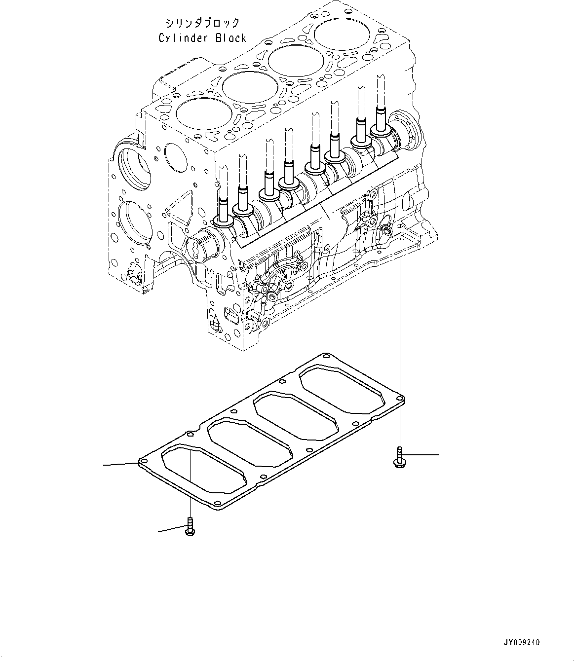 Engines Komatsu / SAA4D107E-1AA S/N 26513014-UP (For D39EX-22/D39PX-22)(0000117c) / Tappet and Block Plate (#26513014-)(B008001 : ABB00-001001)