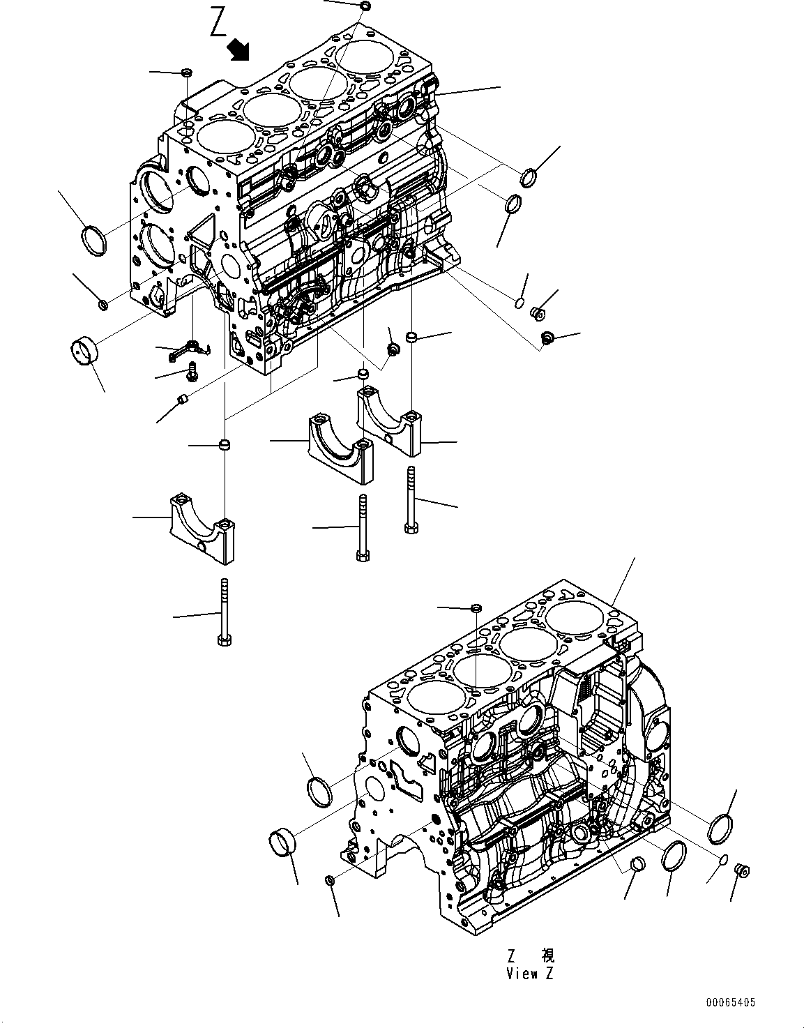 Engines Komatsu / SAA4D107E-1AA S/N 26513014-UP (For D39EX-22/D39PX-22)(0000117c) / Flywheel Housing (#26513014-)(B009001 : A2219-001001)
