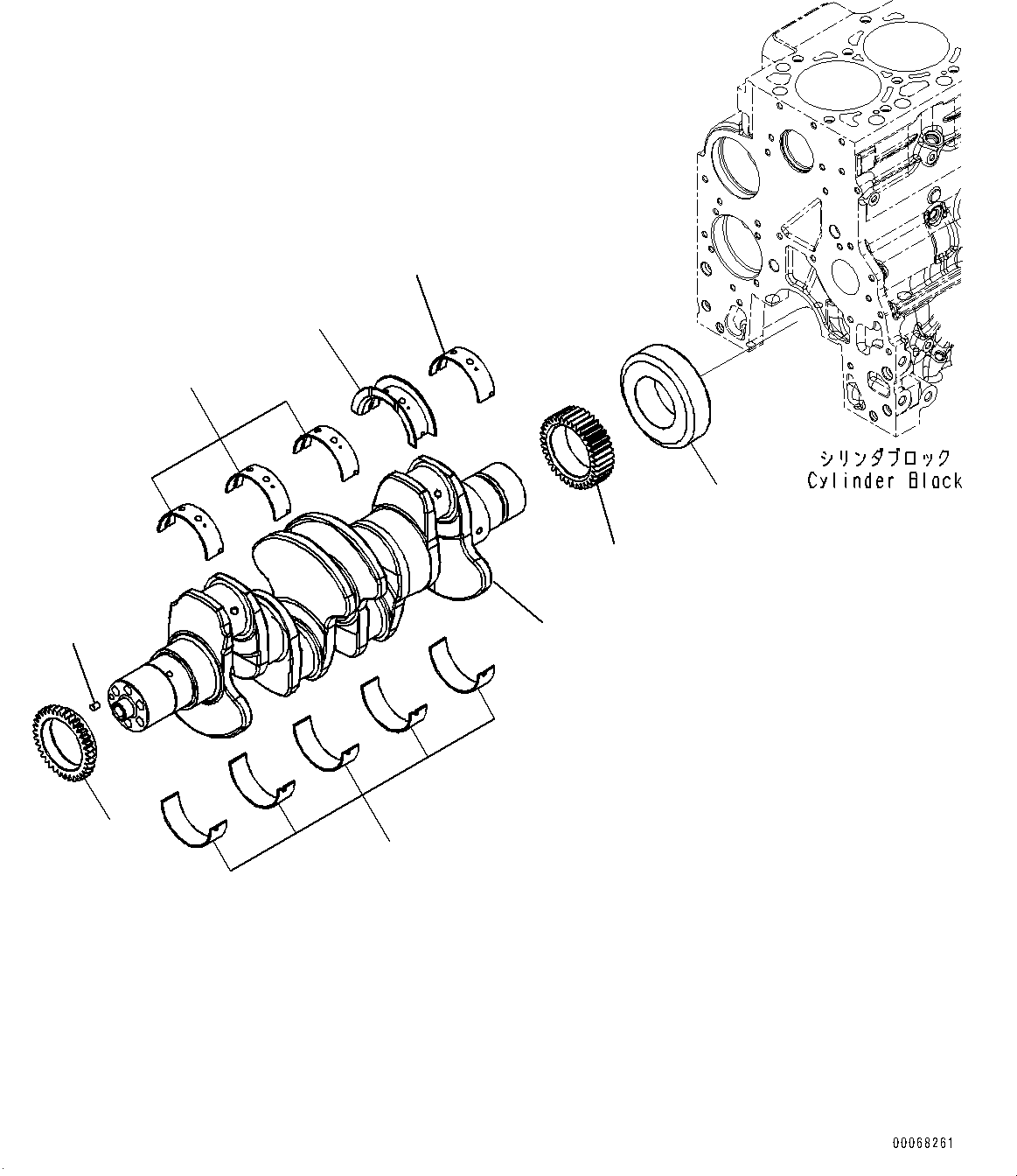 Engines Komatsu / SAA4D107E-1AA S/N 26513014-UP (For D39EX-22/D39PX-22)(0000117c) / Flywheel Mounting (#26513014-)(B011001 : AFW10-001001)
