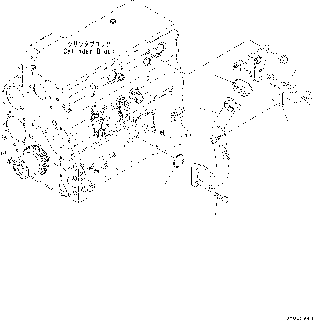 Engines Komatsu / SAA4D107E-1AA S/N 26513014-UP (For D39EX-22/D39PX-22)(0000117c) / Engine Oil Filler (#26513014-)(B019001 : AOB10-001001)