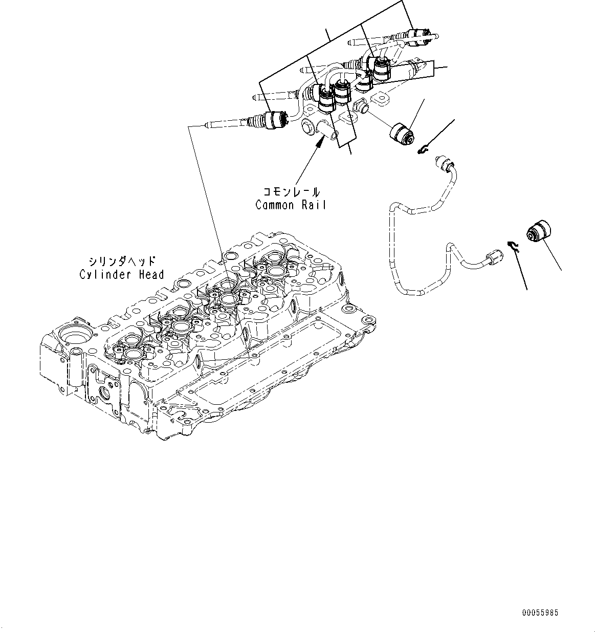Engines Komatsu / SAA4D107E-1AA S/N 26513014-UP (For D39EX-22/D39PX-22)(0000117c) / Fuel System Cover (#26513014-)(D002001 : AFS20-001001)