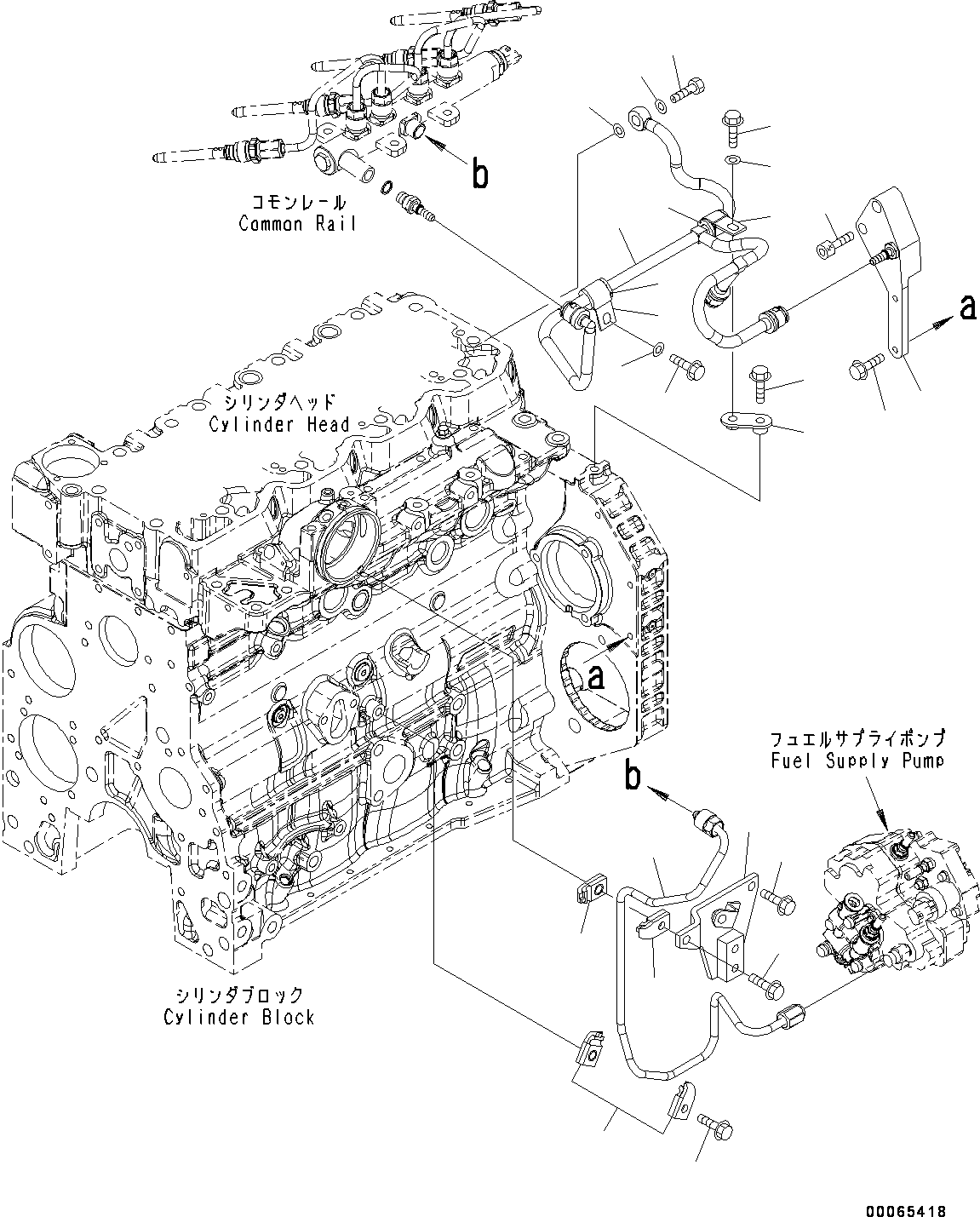 Engines Komatsu / SAA4D107E-1AA S/N 26513014-UP (For D39EX-22/D39PX-22)(0000117c) / Fuel Piping (#26513014-)(D009001 : AFT00-001001)