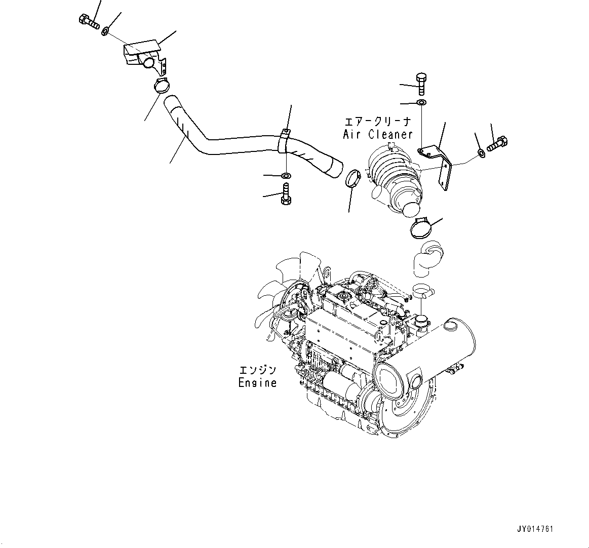 Excavators Komatsu / PC45MR-3 S/N 5001-UP (North America Spec.)(0000125c) / Air Cleaner (#5427-6000)(B005001 : B0300-006001)