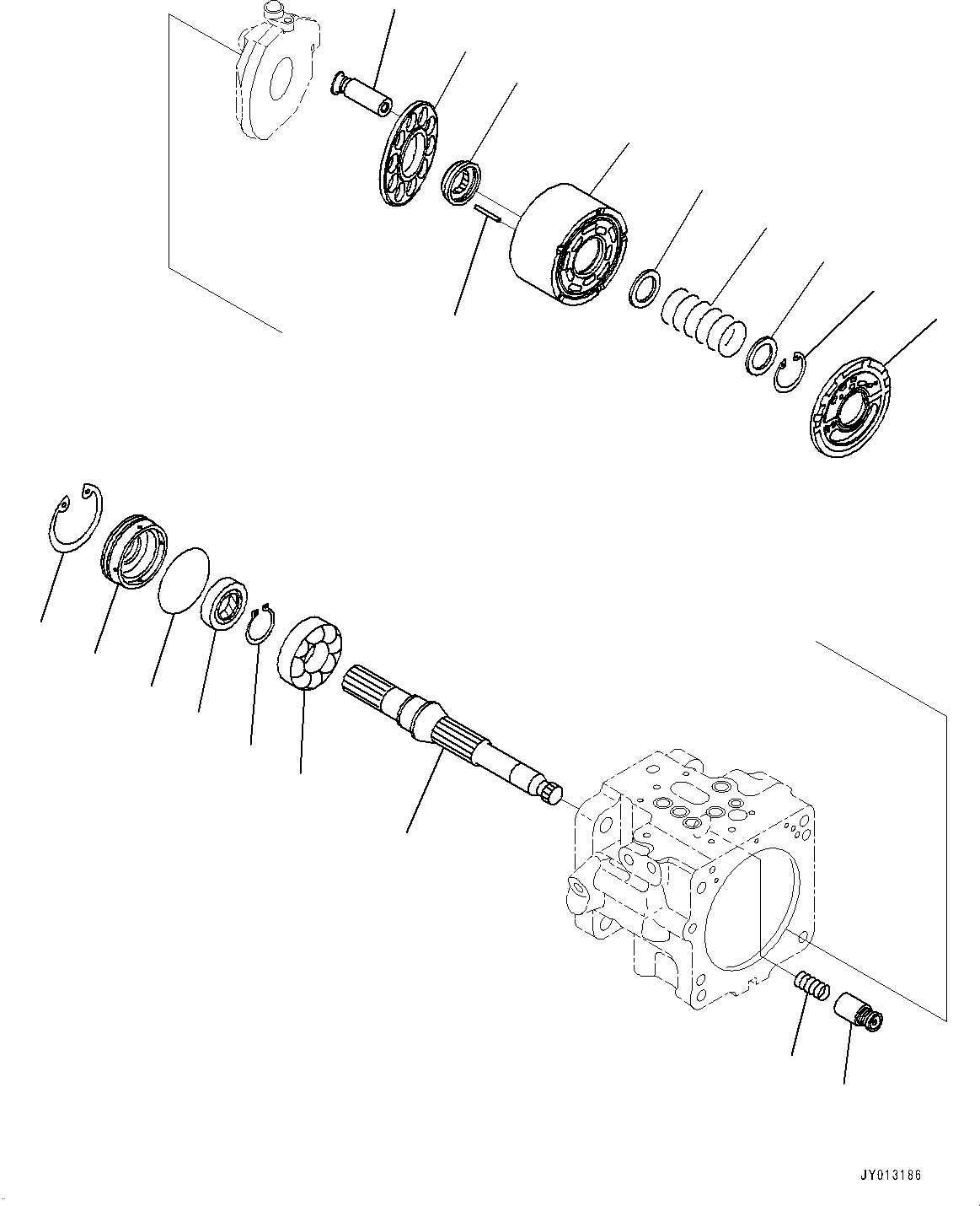 Excavators Komatsu / PC45MR-3 S/N 5001-UP (North America Spec.)(0000125c) / Piston Pump, Inner Parts (2/6) (#5301-5426)(H013004 : H0210-002002A)