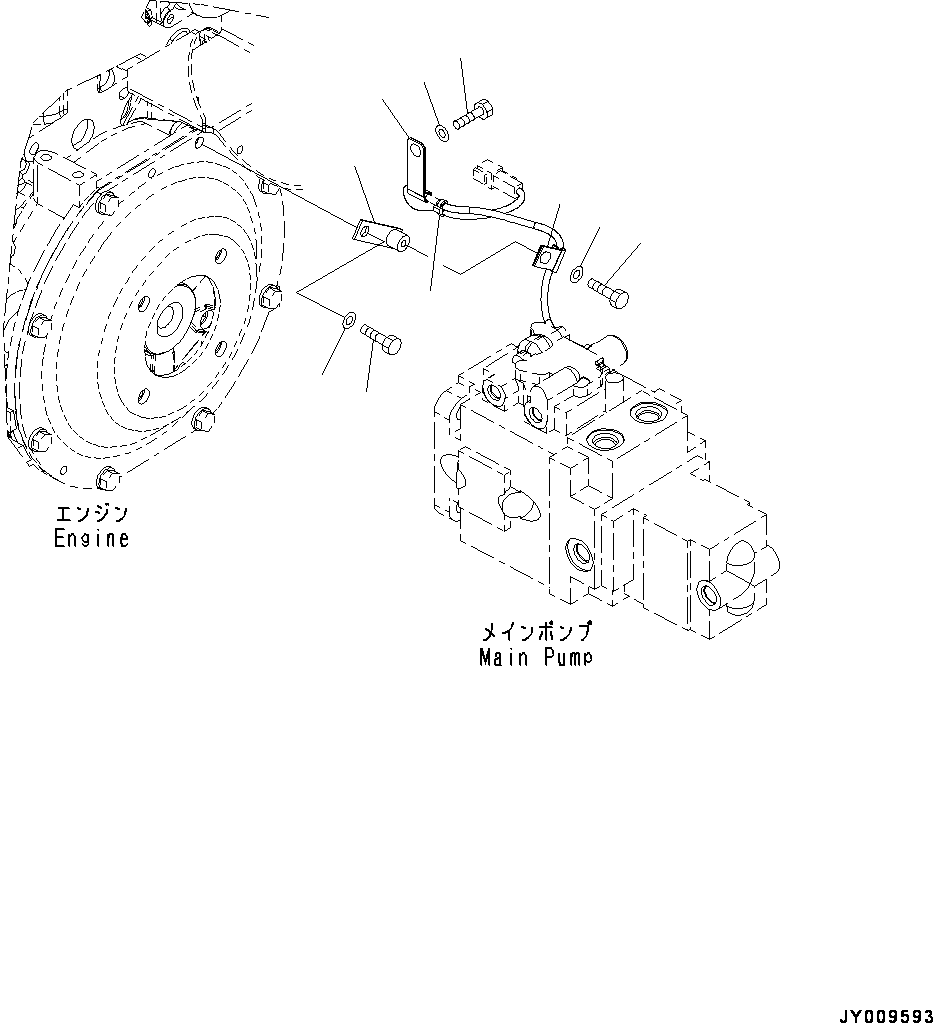 Excavators Komatsu / PC45MR-3 S/N 5001-UP (North America Spec.)(0000125c) / Engine Unit, Wiring Harness Clamp (#6001-6200)(B020013 : B9999-008013)