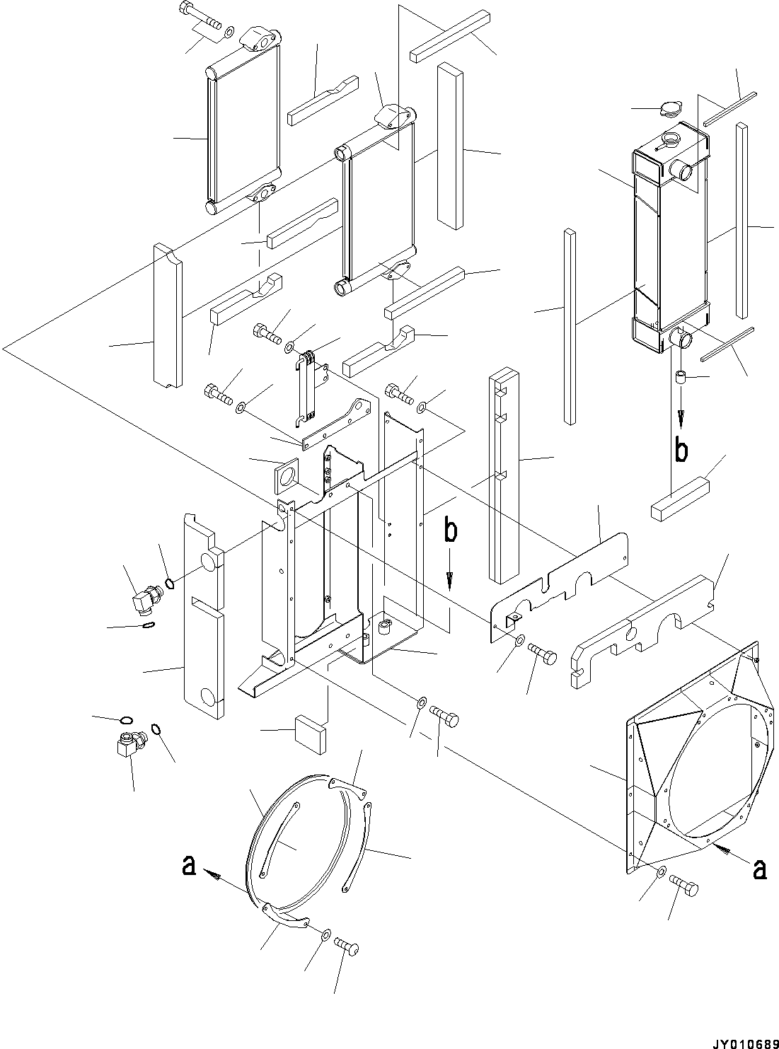 Excavators Komatsu / PC45MR-3 S/N 5001-UP (North America Spec.)(0000125c) / Cooling System, Radiator and Oil Cooler (#6001-6200)(C005001 : C0100-004001)