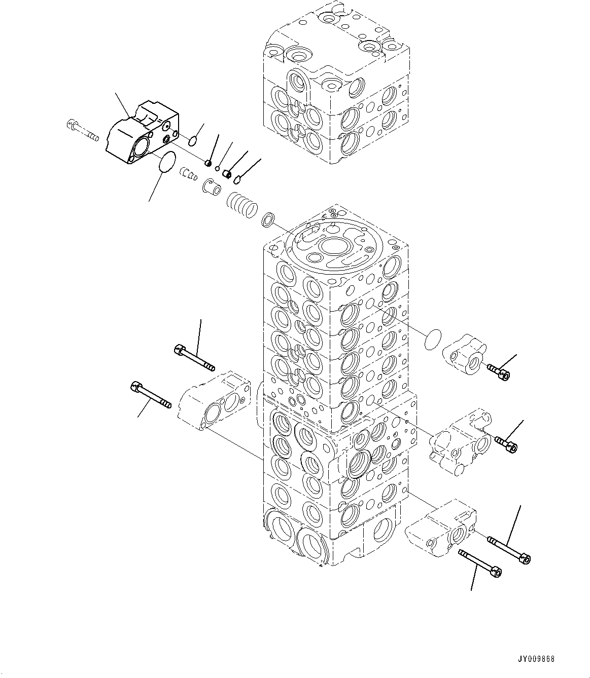 Excavators Komatsu / PC45MR-3 S/N 5001-UP (North America Spec.)(0000125c) / Control Valve, Inner Parts (10/25) (#5401-6000)(H005010 : H0120-007010)