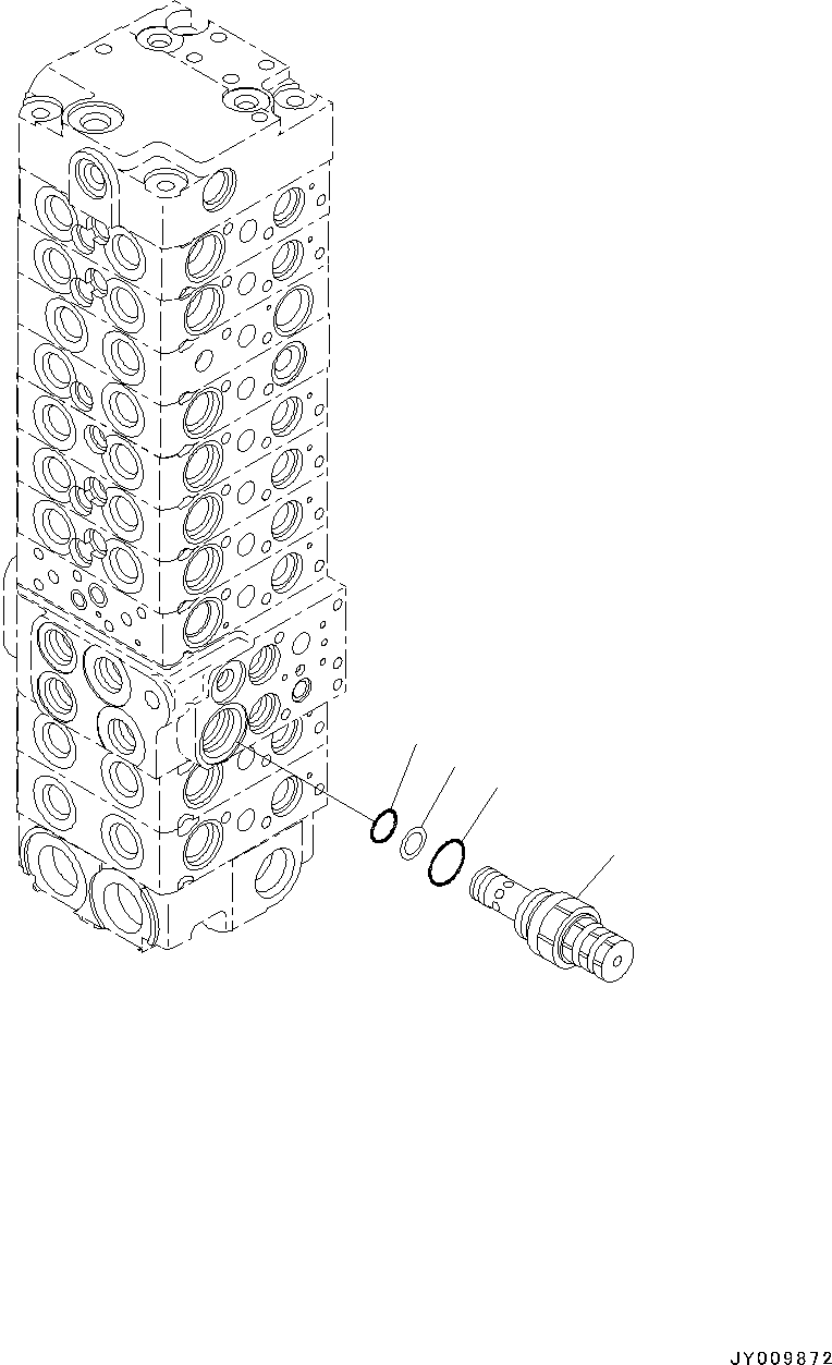 Excavators Komatsu / PC45MR-3 S/N 5001-UP (North America Spec.)(0000125c) / Control Valve, Inner Parts (17/25) (#5001-5400)(H004017 : H0120-003017)