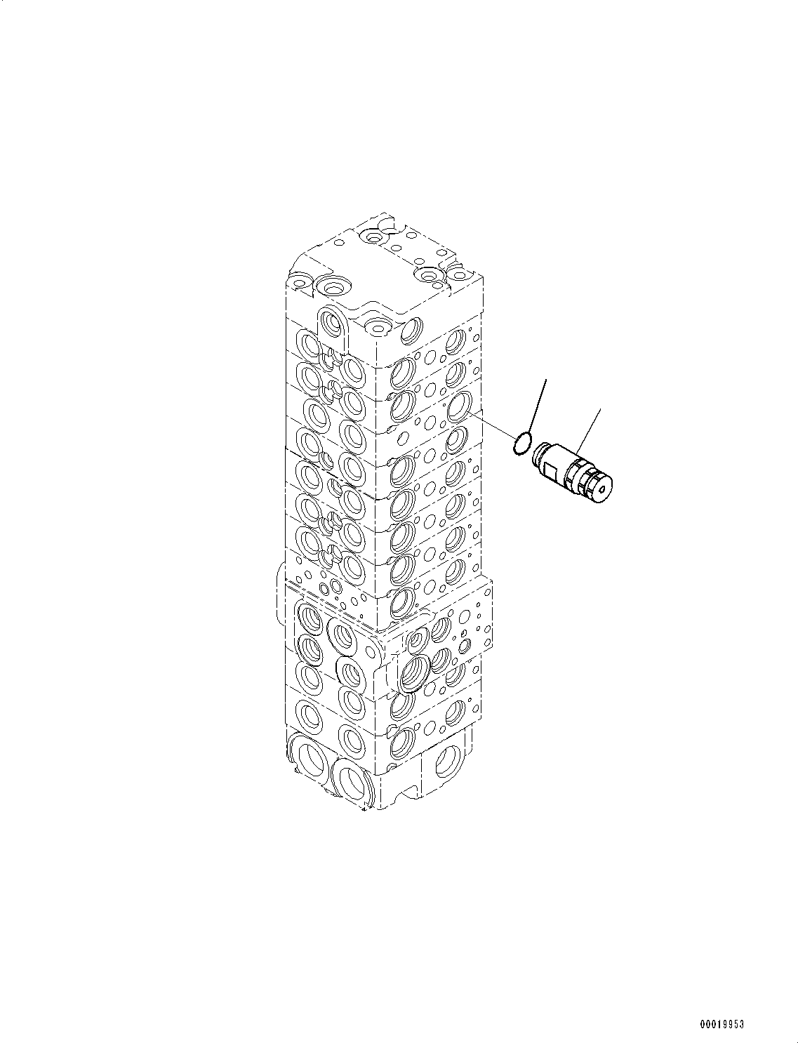 Excavators Komatsu / PC45MR-3 S/N 5001-UP (North America Spec.)(0000125c) / Control Valve, Inner Parts (19/25) (#5401-6000)(H005019 : H0120-007019)