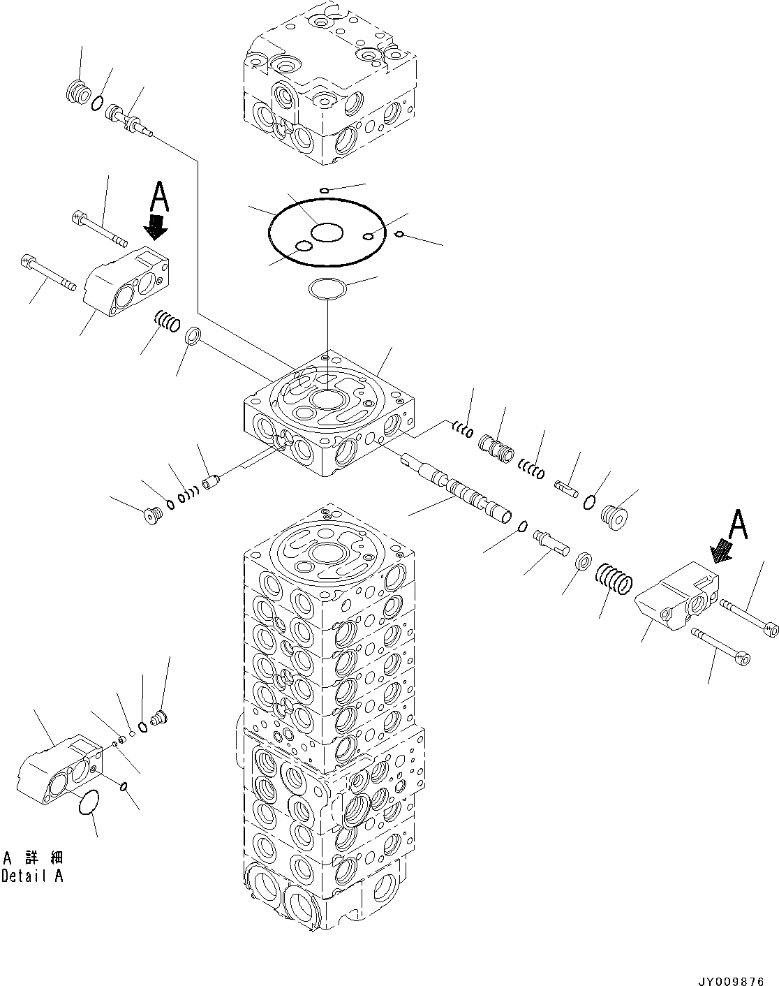 Excavators Komatsu / PC45MR-3 S/N 5001-UP (North America Spec.)(0000125c) / Control Valve, Inner Parts (22/25) (#5401-6000)(H005022 : H0120-007022)