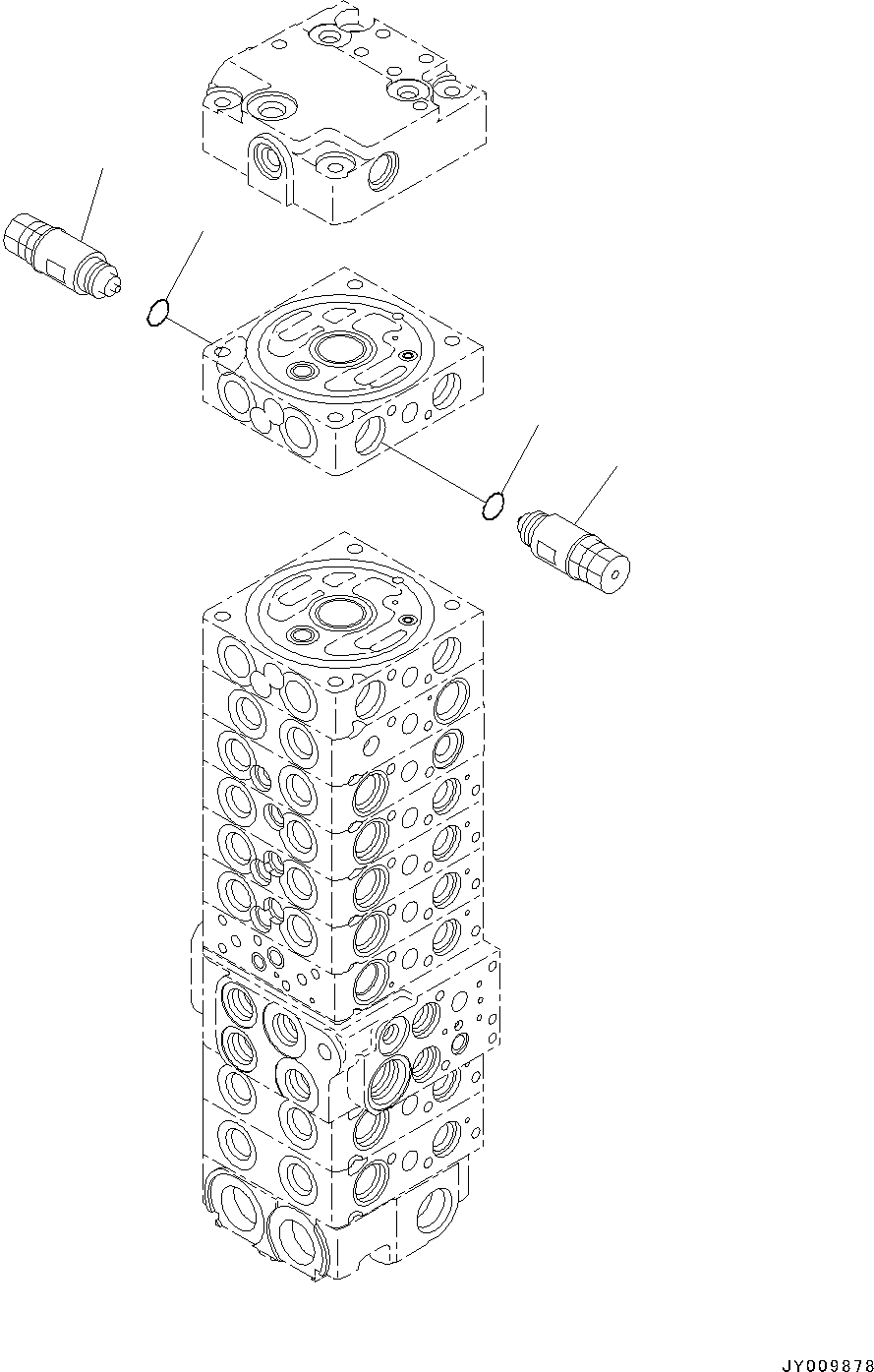 Excavators Komatsu / PC45MR-3 S/N 5001-UP (North America Spec.)(0000125c) / Control Valve, Inner Parts (25/25) (#5401-6000)(H005025 : H0120-007025)