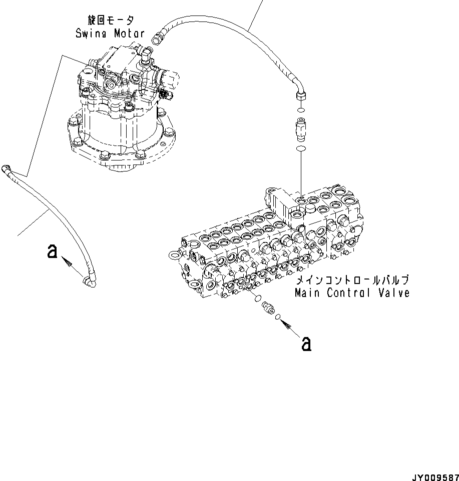 Excavators Komatsu / PC45MR-3 S/N 5001-UP (North America Spec.)(0000125c) / Control Valve, Return Piping (#5001-5400)(H004033 : H0120-003033)