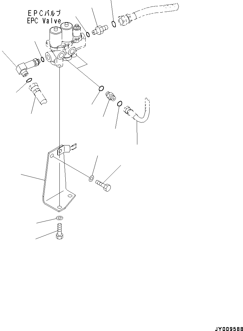 Excavators Komatsu / PC45MR-3 S/N 5001-UP (North America Spec.)(0000125c) / Control Valve, Solenoid Valve (2/2) (#5001-5400)(H008033 : H0120-002032)