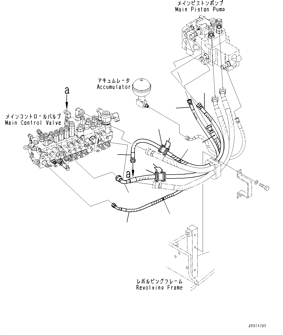 Excavators Komatsu / PC45MR-3 S/N 5001-UP (North America Spec.)(0000125c) / Control Valve, Delivery Piping (#5401-6000)(H009033 : H0120-006033)