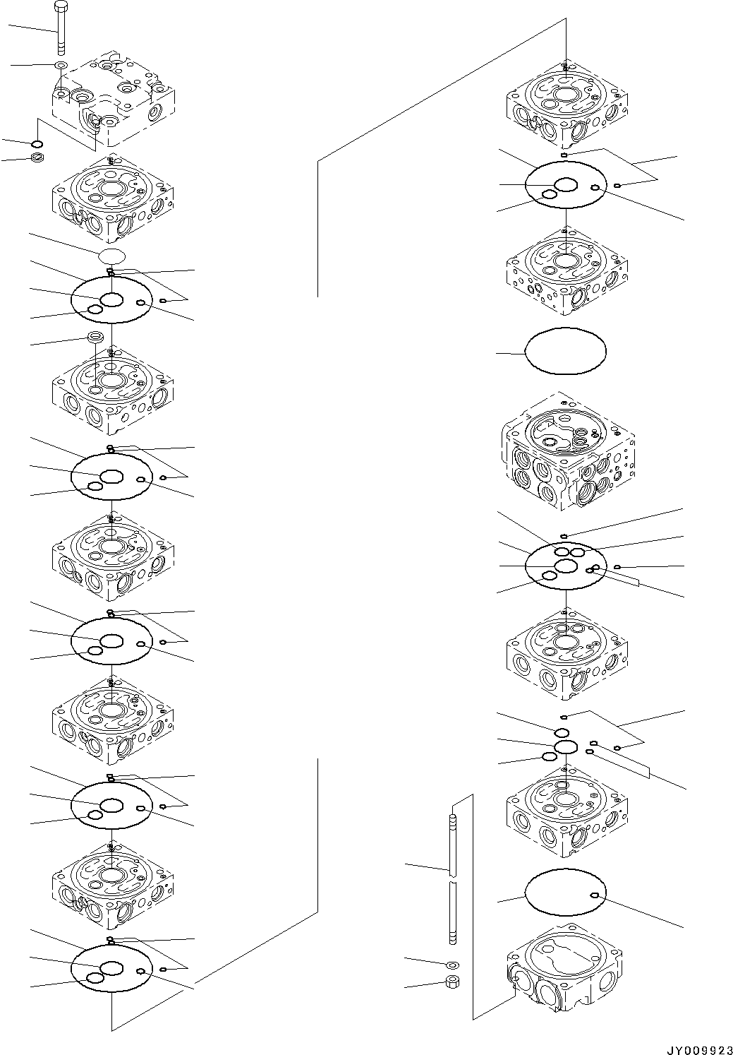 Excavators Komatsu / PC45MR-3 S/N 5001-UP (North America Spec.)(0000125c) / Control Valve, Inner Parts (2/23) (#6201-)(H011002 : H0120-017002)
