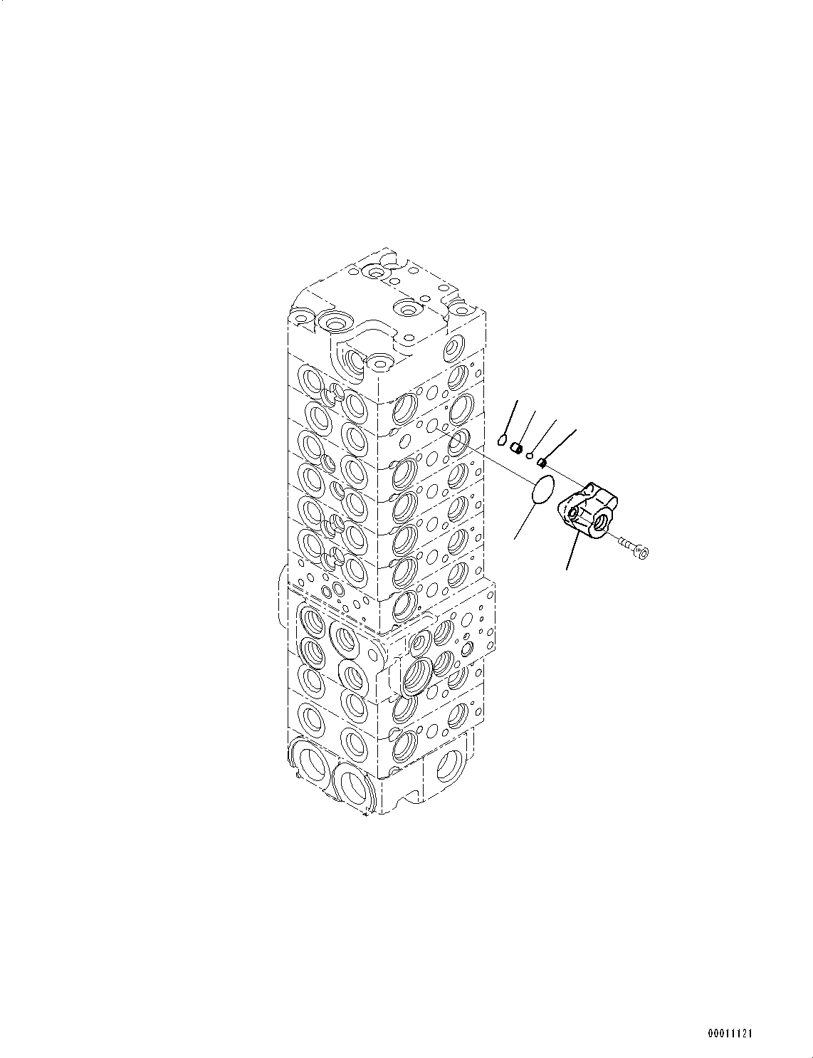 Excavators Komatsu / PC45MR-3 S/N 5001-UP (North America Spec.)(0000125c) / Control Valve, Inner Parts (9/23) (#6001-6200)(H010009 : H0120-012009)