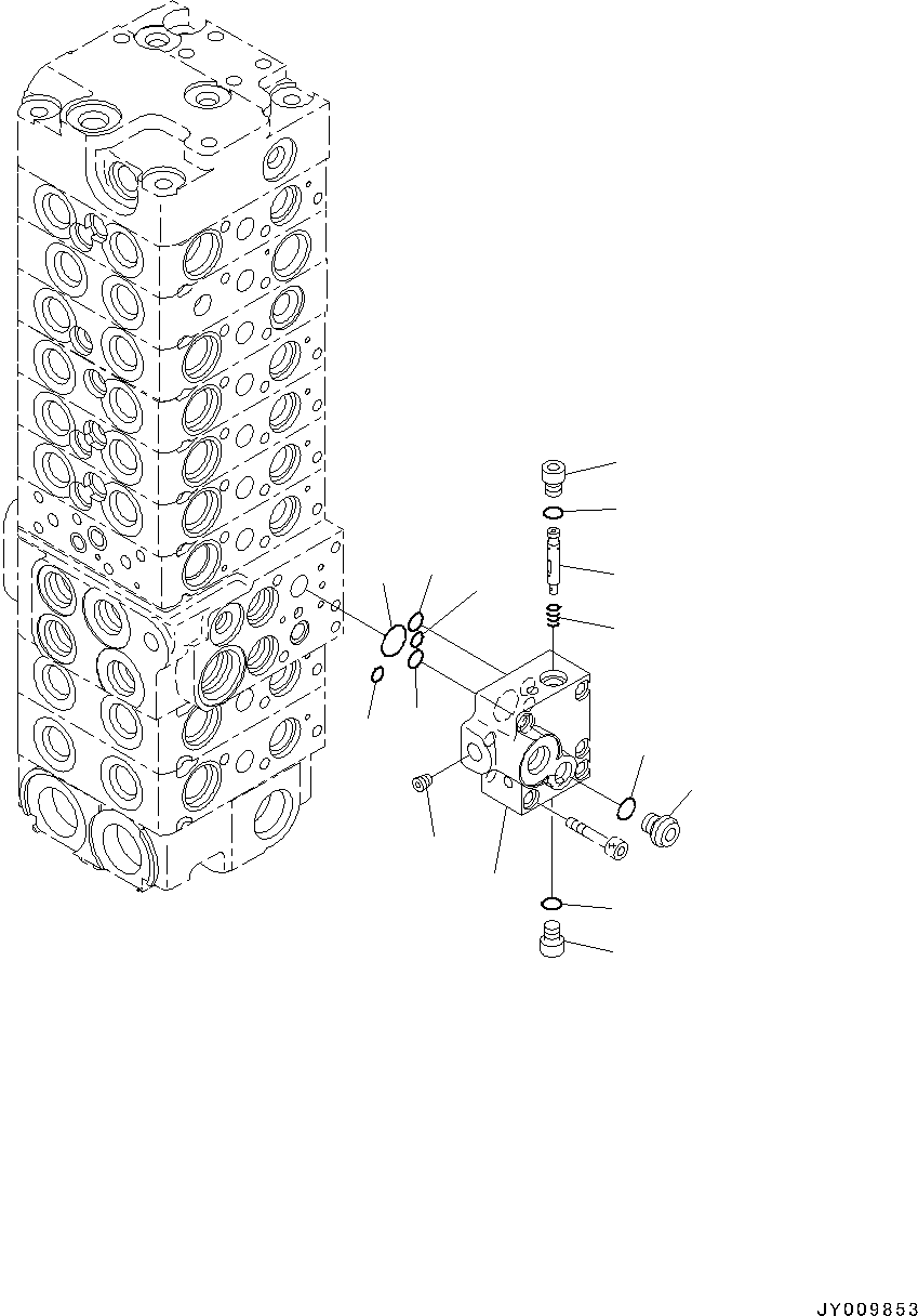 Excavators Komatsu / PC45MR-3 S/N 5001-UP (North America Spec.)(0000125c) / Control Valve, Inner Parts (16/23) (#6201-)(H011016 : H0120-017016)