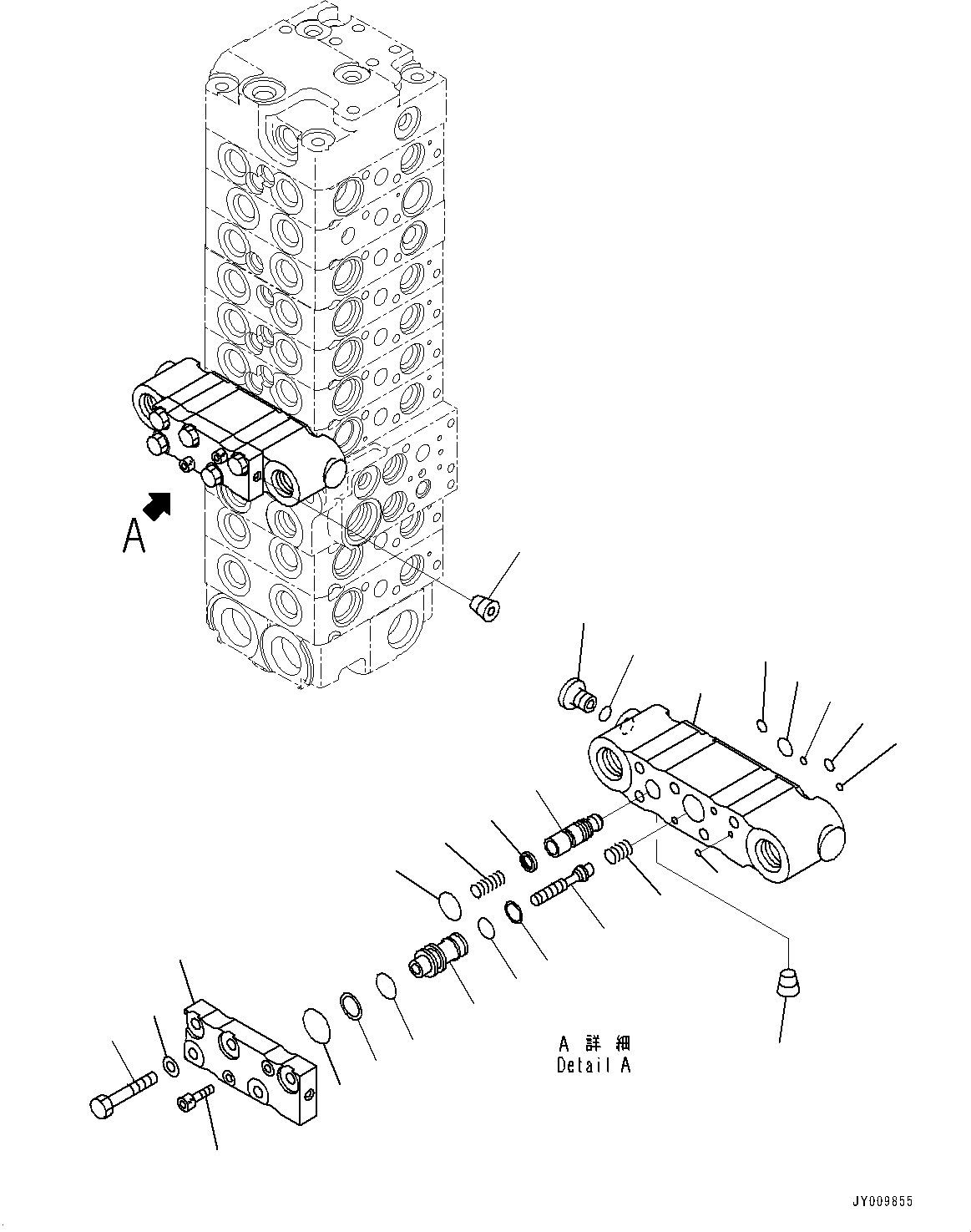 Excavators Komatsu / PC45MR-3 S/N 5001-UP (North America Spec.)(0000125c) / Control Valve, Inner Parts (18/23) (#5401-6000)(H009018 : H0120-006018)