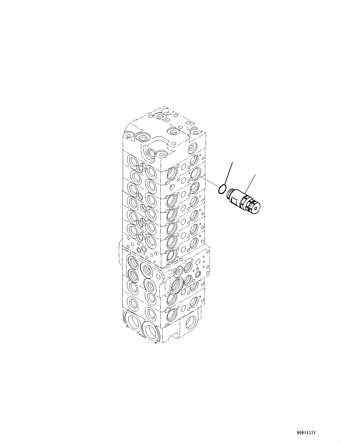 Excavators Komatsu / PC45MR-3 S/N 5001-UP (North America Spec.)(0000125c) / Control Valve, Inner Parts (19/23) (#6201-)(H011020 : H0120-017019)