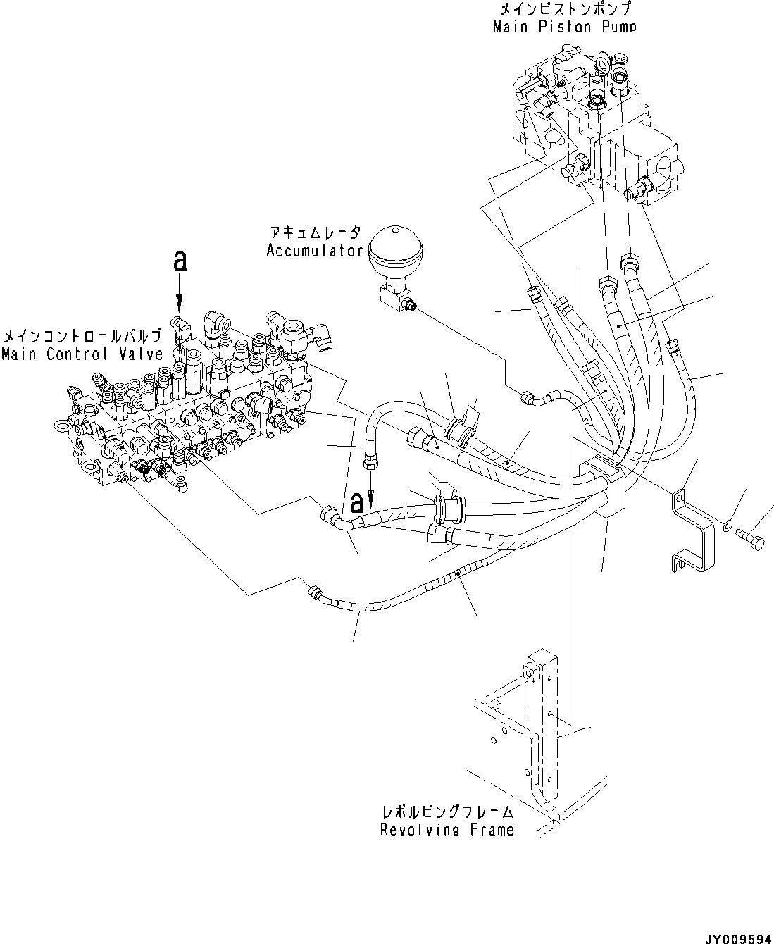Excavators Komatsu / PC45MR-3 S/N 5001-UP (North America Spec.)(0000125c) / Delivery Piping (#5001-5400)(H018001 : H0312-002001)