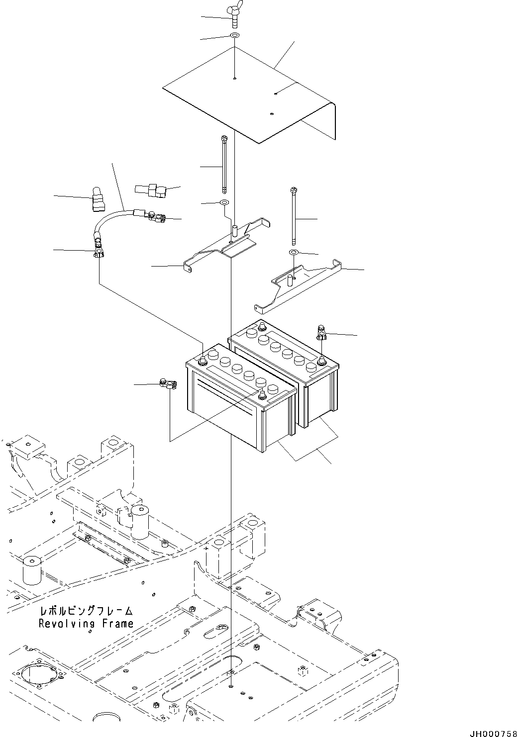 Excavators Komatsu / PC130-8 S/N 80001-UP(0000133c) / Battery, Large Capacity(#80001-)(E002001 : E0100-002001)