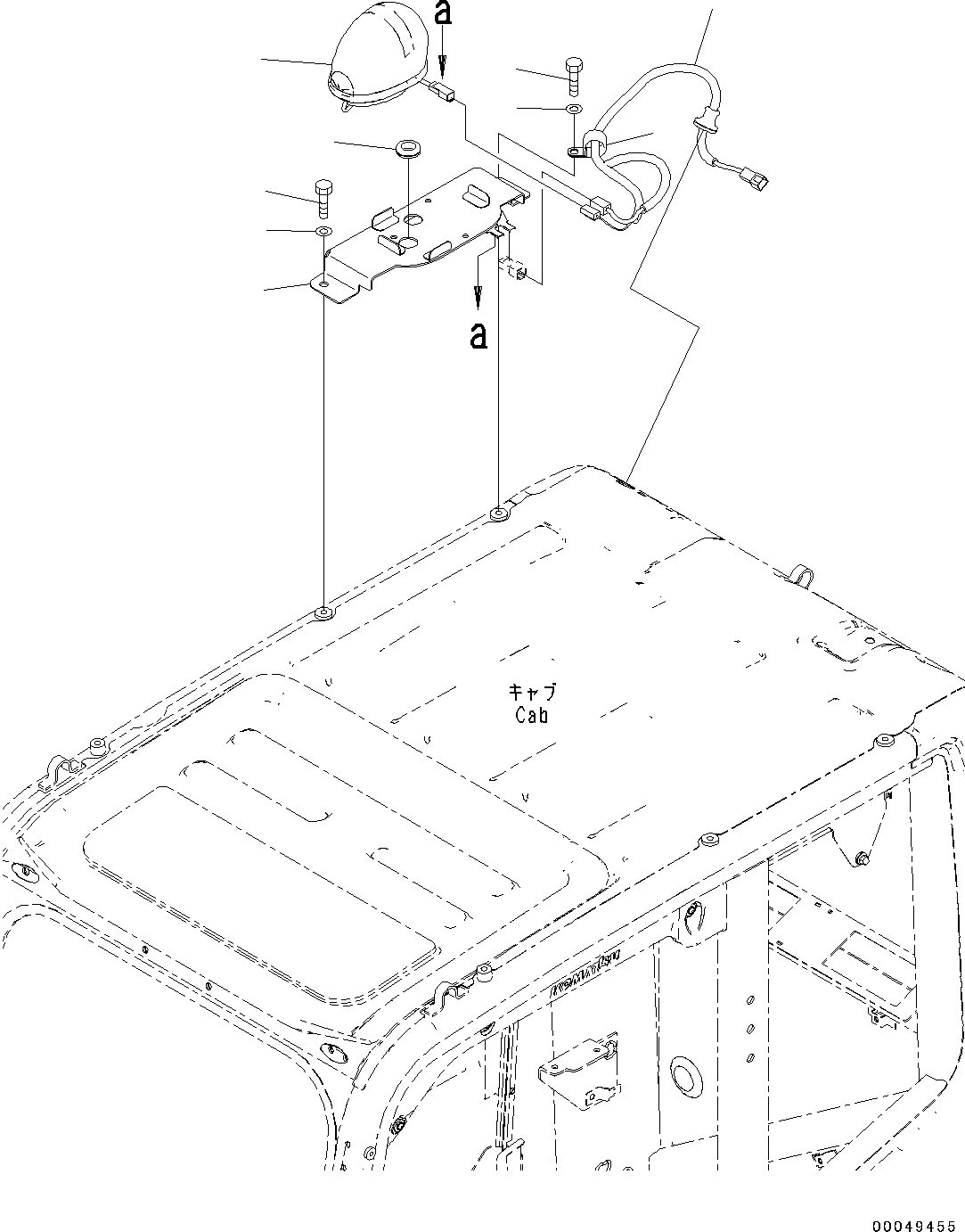 Excavators Komatsu / PC130-8 S/N 80001-UP(0000133c) / Warning Light, Beacon(#80001-)(E012001 : E0340-001001)