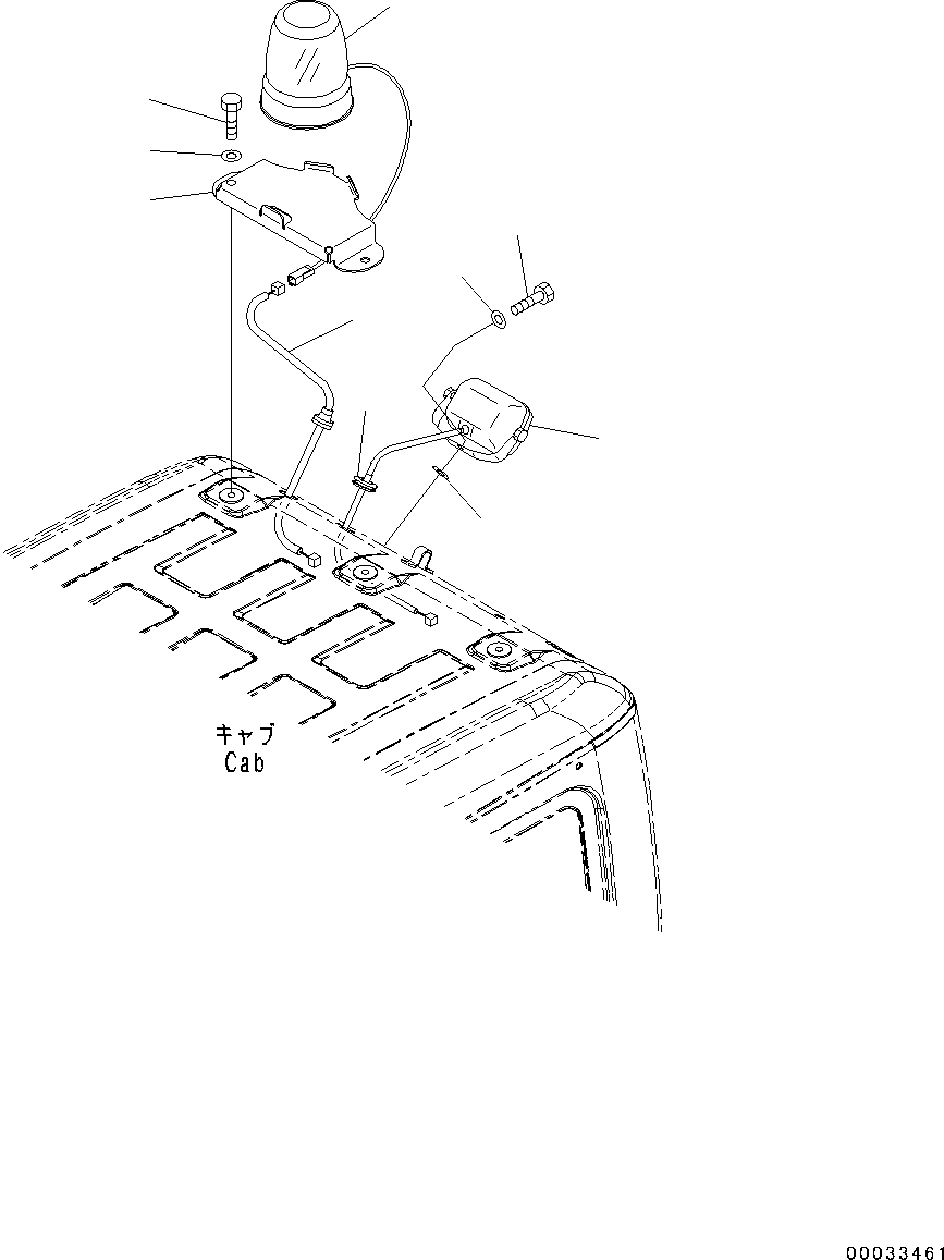 Excavators Komatsu / PC130-8 S/N 80001-UP(0000133c) / Warning Light, Beacon(#80001-)(E013001 : E0340-003001)