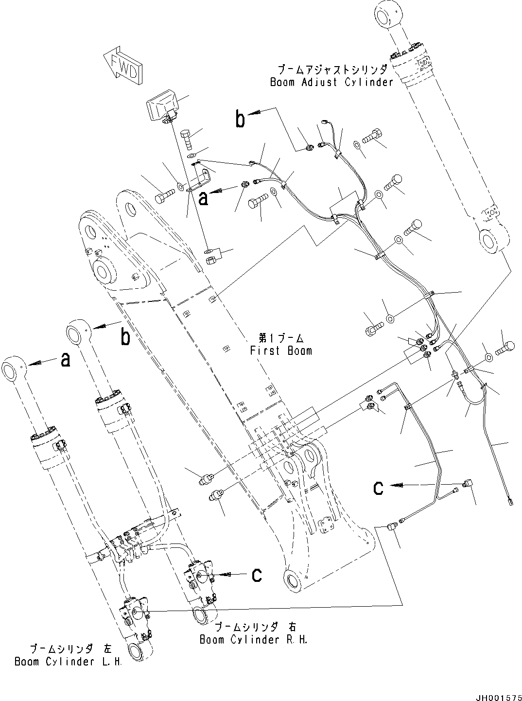 Excavators Komatsu / PC130-8 S/N 80001-UP(0000133c) / Boom, 2-piece Type(#80001-)(T005002 : T1110-005002)