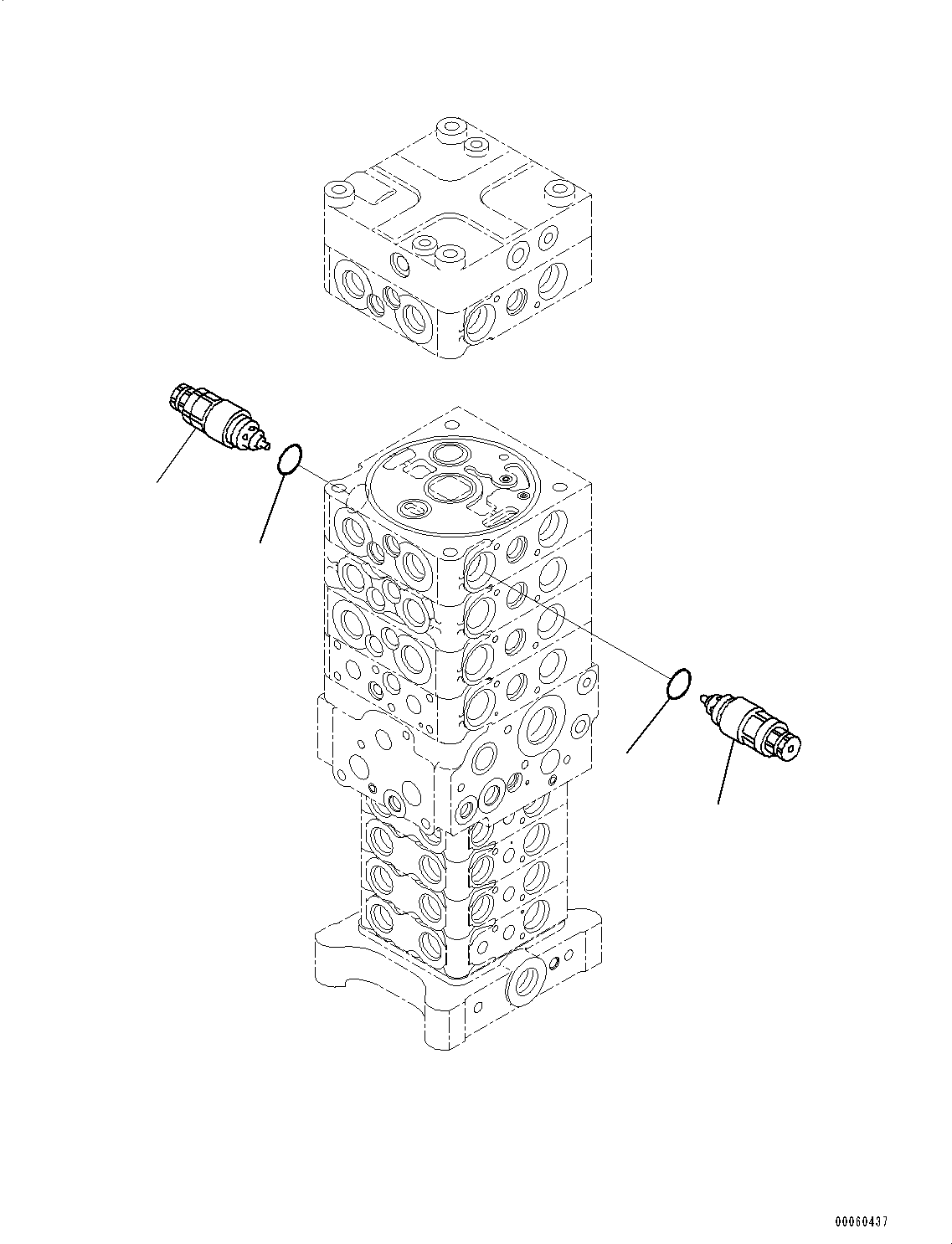 Excavators Komatsu / PC130-8 S/N C30001-UP(0000133k) / Main Control Valve, 2-actuator, Blade Specification(005255 : H0120-006030)