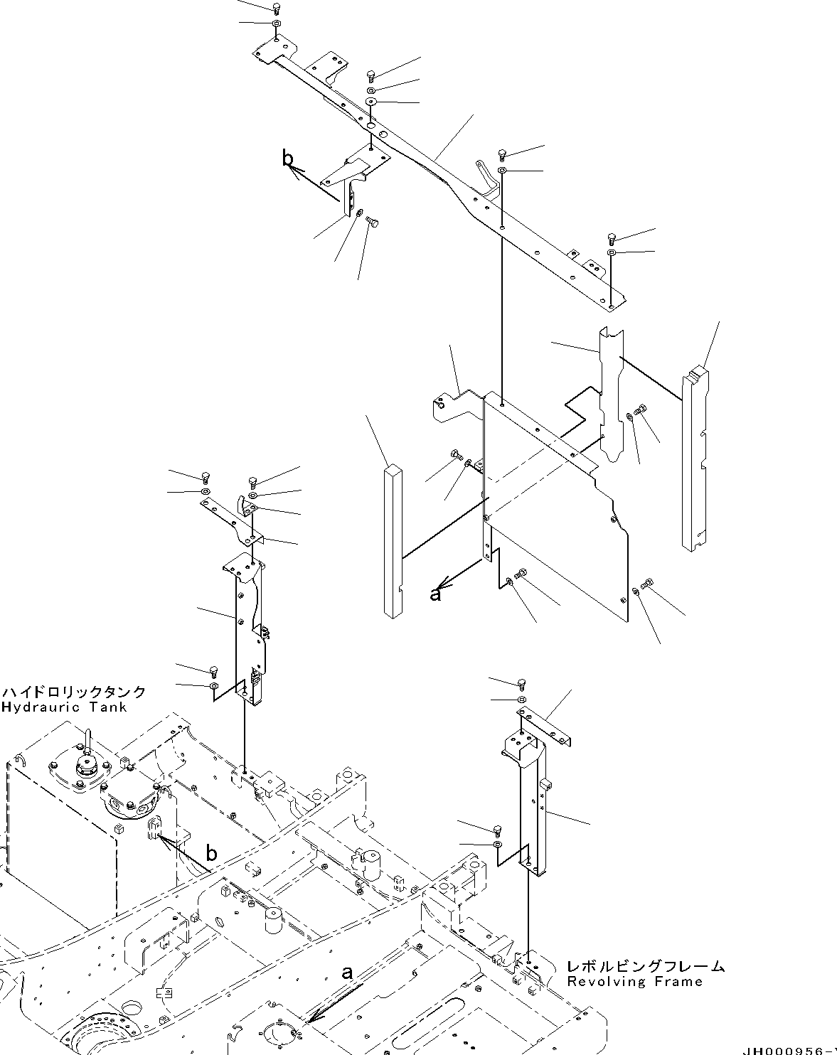 Excavators Komatsu / PC130-8 S/N C30001-UP(0000133k) / Machine Cab Frame(008002 : M1120-001001)