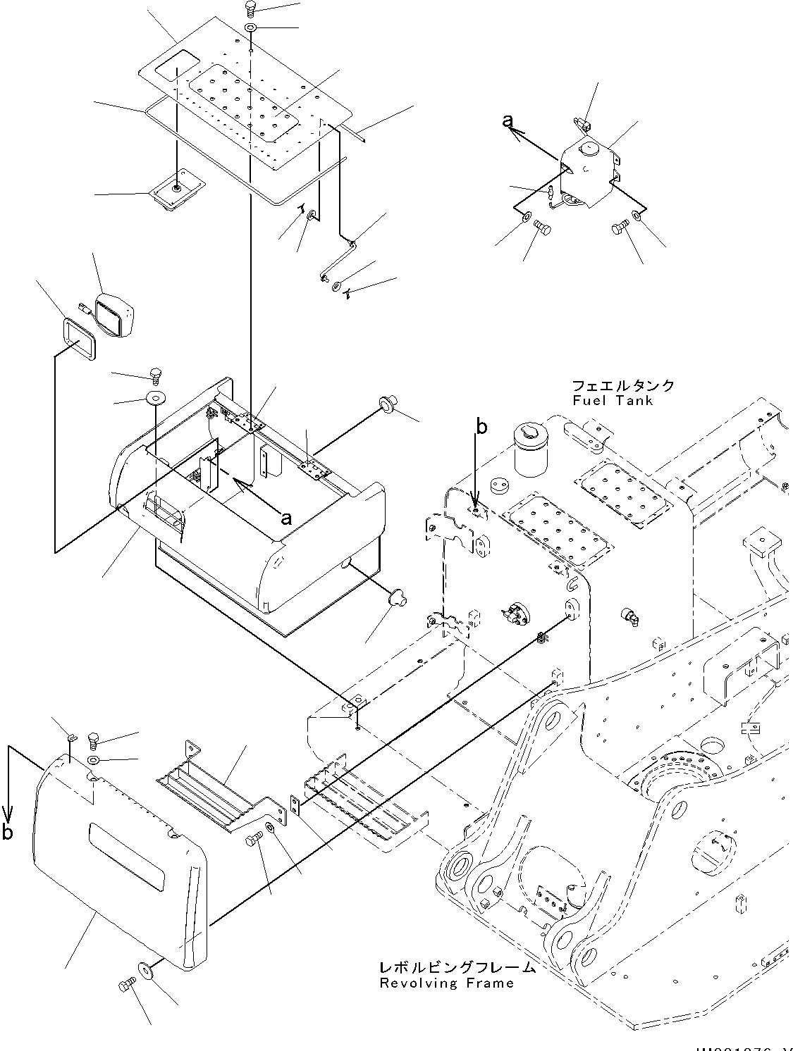 Excavators Komatsu / PC130-8 S/N C30001-UP(0000133k) / Side Case, RHS(008011 : M1220-001001)