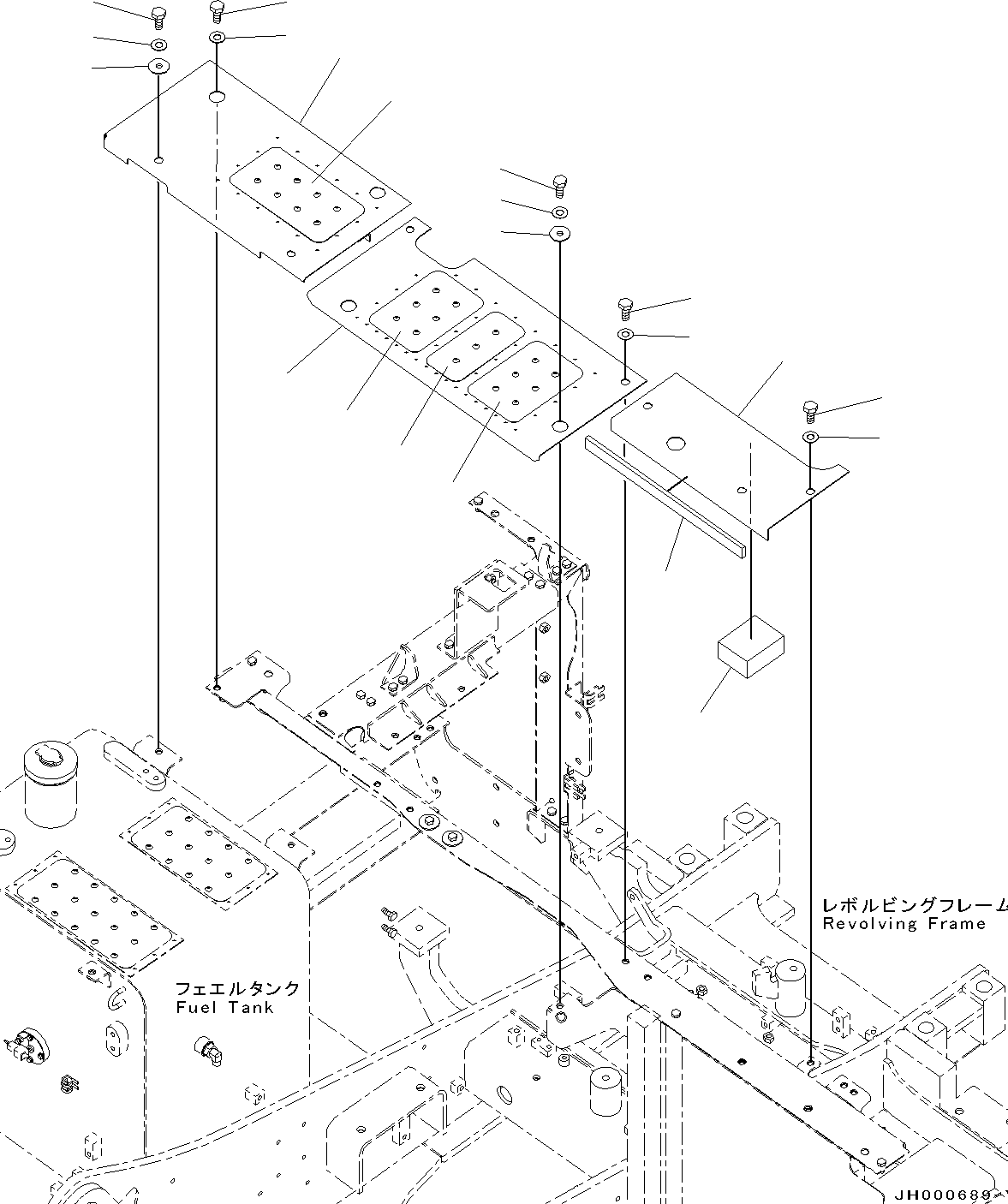 Excavators Komatsu / PC130-8 S/N C30001-UP(0000133k) / Front Cover(008012 : M1230-001001)