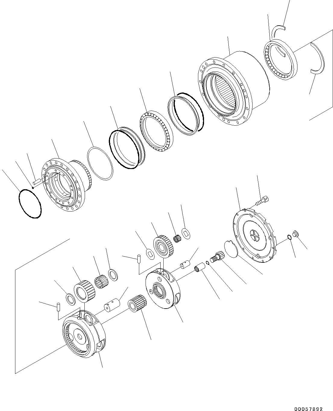 Excavators Komatsu / PC130-8 S/N C30001-UP(0000133k) / Travel Motor And Final Drive(010003 : P1210-001001)
