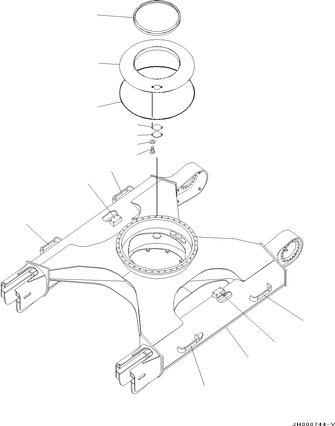 Excavators Komatsu / PC130-8 S/N C30001-UP(0000133k) / Track Frame(011011 : R1100-001001)