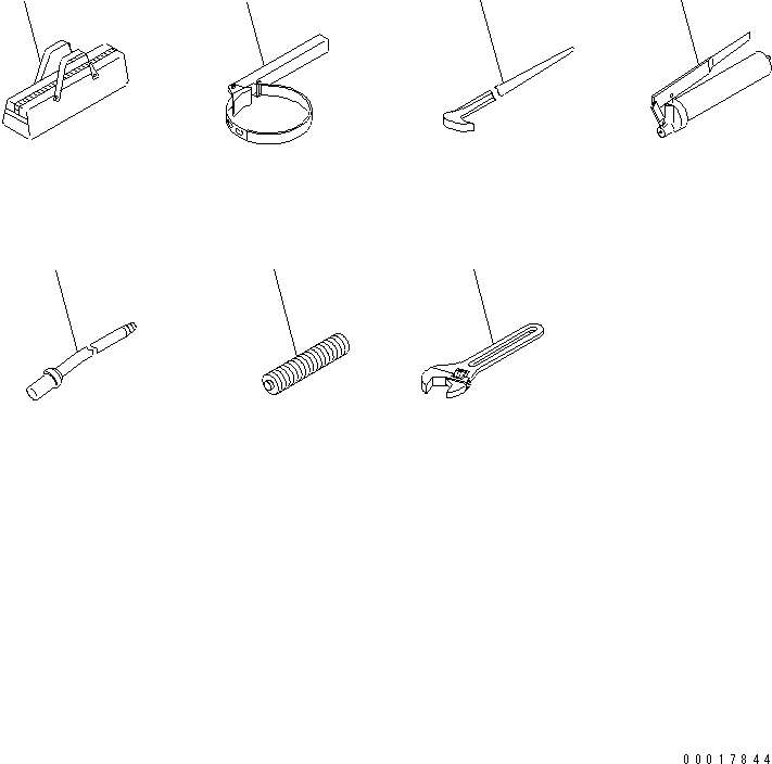 Excavators Komatsu / PC130-8 S/N C30001-UP(0000133k) / General Tool Set(014002 : V0300-001001)