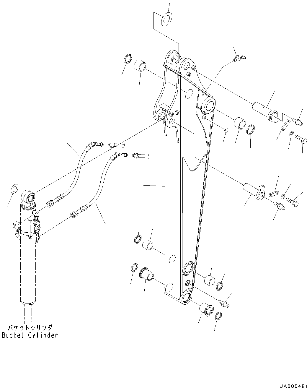 Excavators Komatsu / PC88MR-8 S/N 5001-UP (EU Spec.)(0000135c) / Arm (#5001-)(T015001 : T1210-004001)