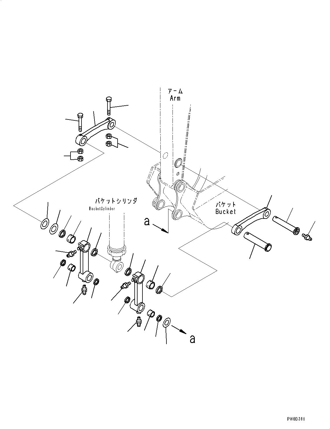 Excavators Komatsu / PC88MR-8 S/N 5001-UP (EU Spec.)(0000135c) / Arm (#5001-)(T018001 : T1210-006001)