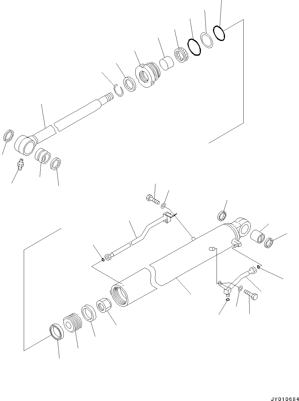 Excavators Komatsu / PC88MR-8 S/N 5001-UP (EU Spec.)(0000135c) / Bucket Cylinder, Inner Parts (#5001-)(T021001 : T1220-002001)