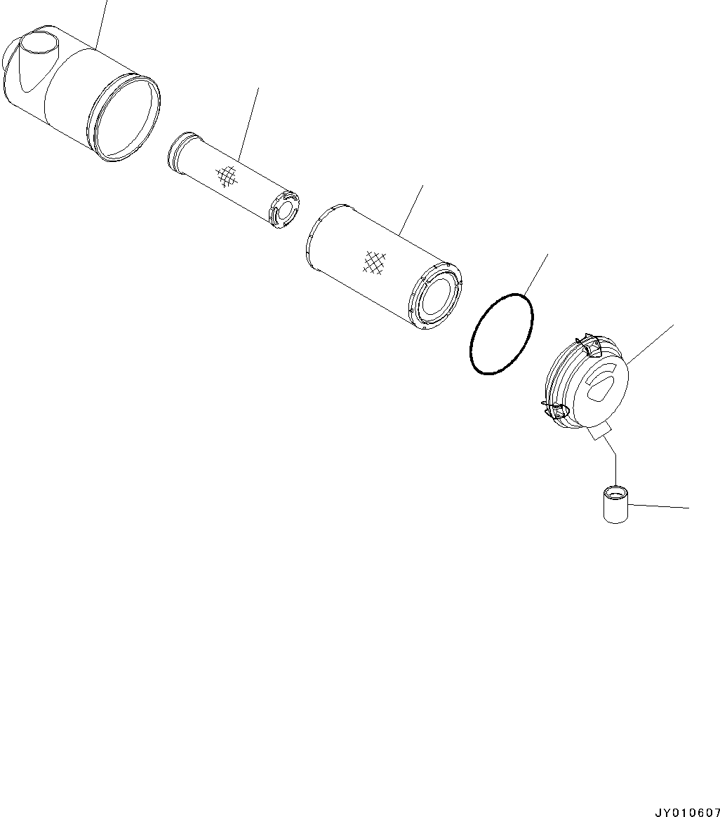 Bulldozers Komatsu / D31EX-22 S/N 60001-UP(0000137c) / Air Cleaner, Inner Parts (#60001-)(B004001 : A1410-003001)