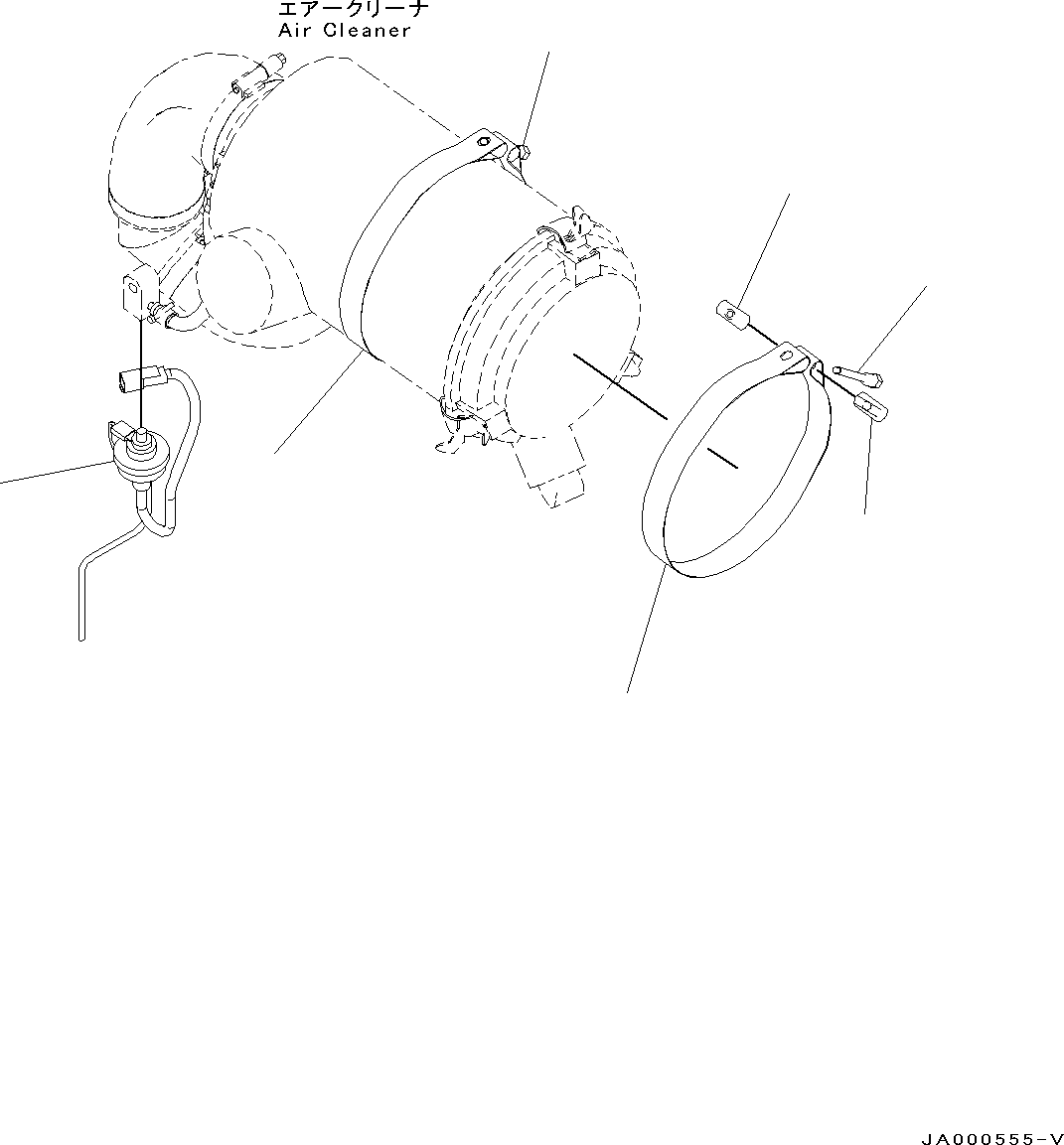 Bulldozers Komatsu / D31EX-22 S/N 60001-UP(0000137c) / Air Cleaner, Related Parts (#60001-)(B004002 : A1410-003002)