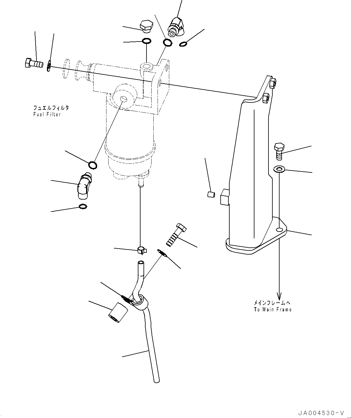 Bulldozers Komatsu / D31EX-22 S/N 60001-UP(0000137c) / Fuel Prefilter, Mounting Parts (#60492-)(B006003 : A4110-001002A)