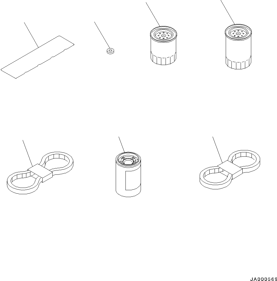 Bulldozers Komatsu / D31EX-22 S/N 60001-UP(0000137c) / Spare Parts (#60001-)(B013001 : A9020-504001)