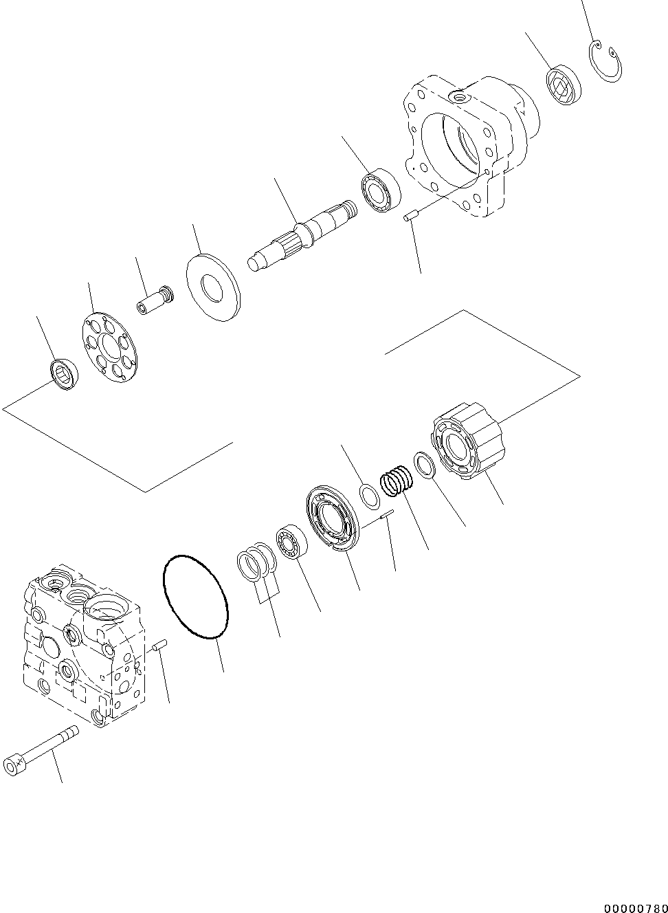 Bulldozers Komatsu / D31EX-22 S/N 60001-UP(0000137c) / Cooling System, Cooling Fan Motor (3/3) (#60001-)(C001006 : C0100-001006)