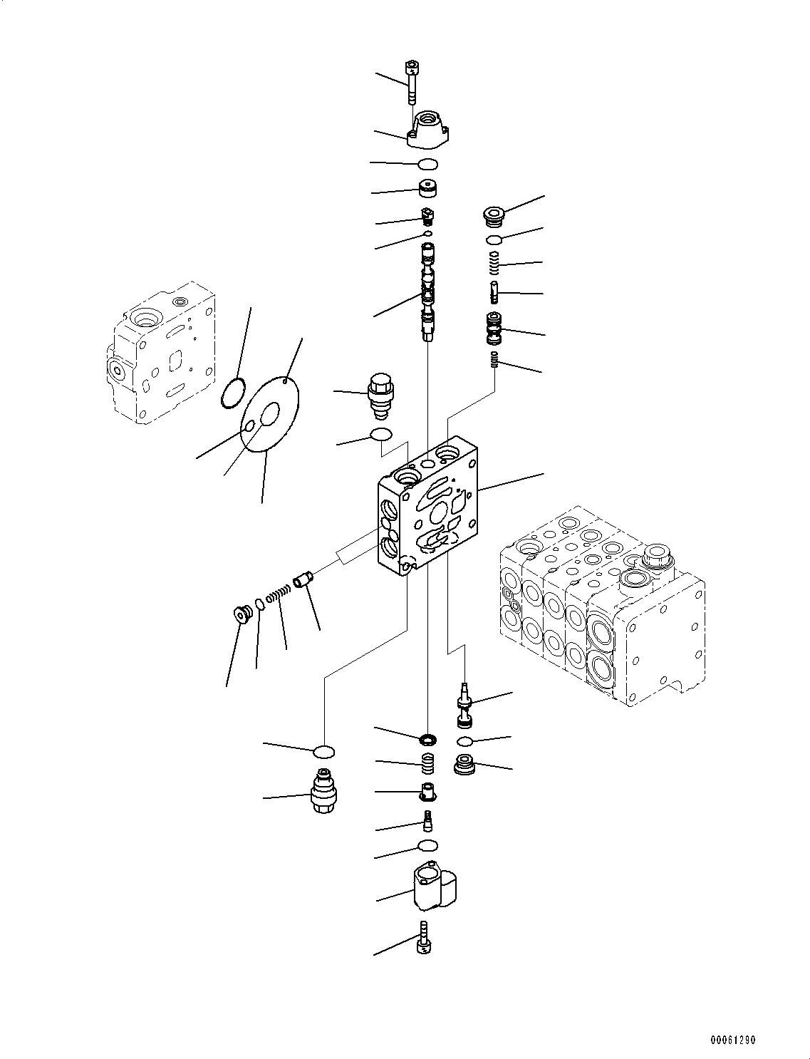 Bulldozers Komatsu / D31EX-22 S/N 60001-UP(0000137c) / Control Valve, Inner Parts (6/6) (#60001-)(H003006 : H0120-002006)