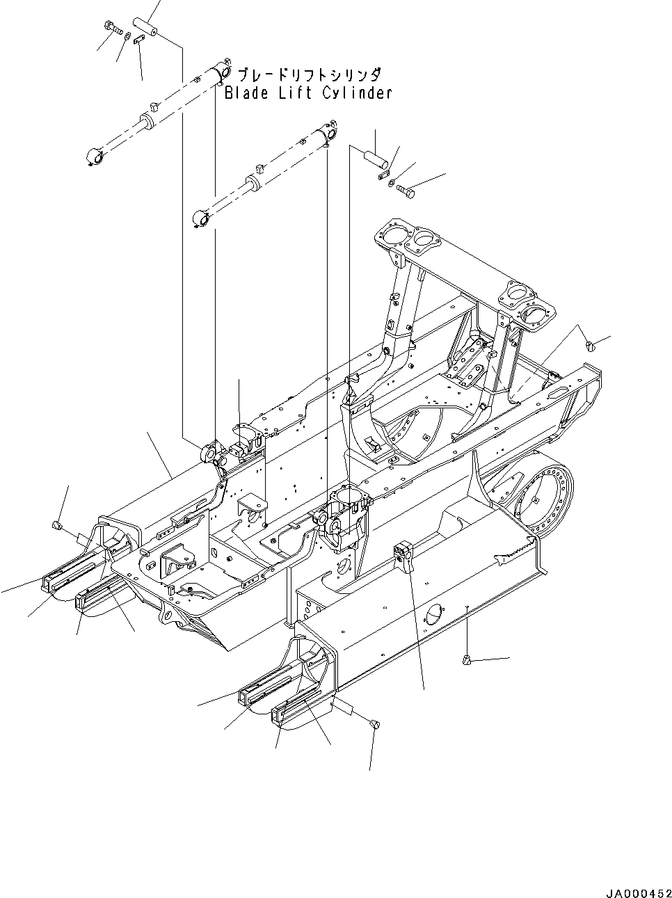 Bulldozers Komatsu / D31EX-22 S/N 60001-UP(0000137c) / Main Frame (#61015-)(J002001 : J2110-002001)