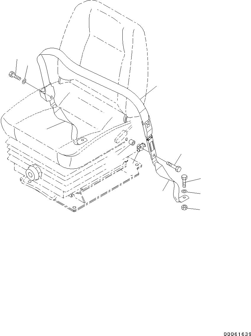 Bulldozers Komatsu / D31EX-22 S/N 60001-UP(0000137c) / Seat Belt (#60001-)(K006001 : K0160-001001)