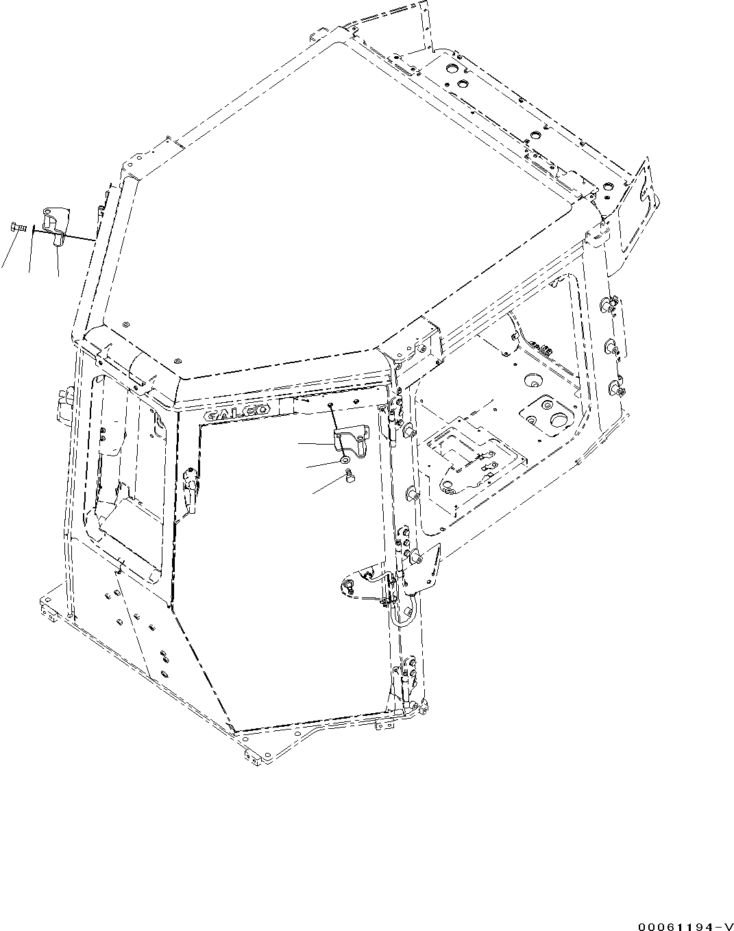 Bulldozers Komatsu / D31EX-22 S/N 60001-UP(0000137c) / ROPS Cab, Door Lock Striker (#60001-)(K015007 : K0210-012007)